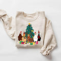 Сute Christmas Chickens Sweatshirt, Christmas Farm Sweatshirt, Chickens Lover Sweater, Funny Holiday Sweater, Cute...