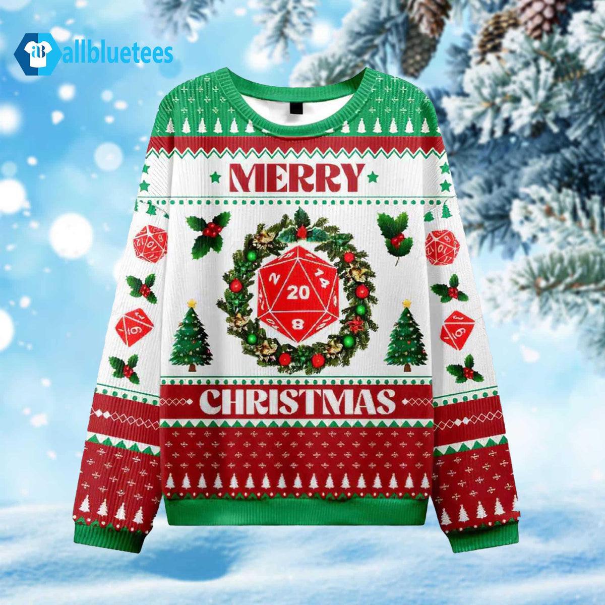 D20 Merry Christmas Ugly Sweater