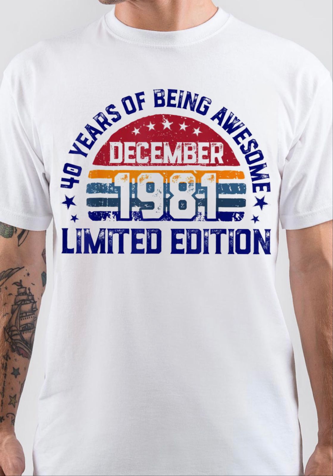 December 1981 40 Years Of Being Awesome T-Shirt Hoodie, Sweatshirt | PureTeeCo.com