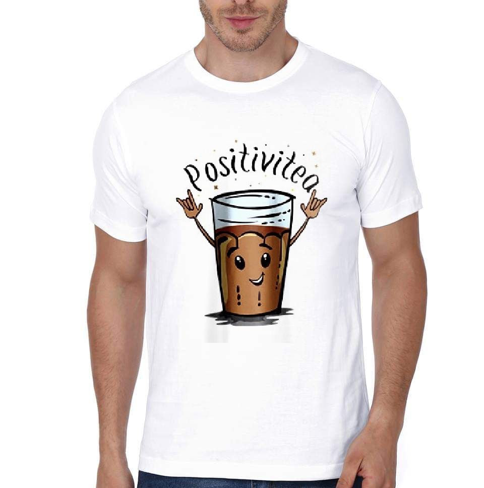 Positivitea Chai White T-Shirt Hoodie, Sweatshirt | PureTeeCo.com