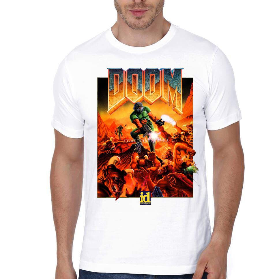 Doom White T-Shirt Hoodie, Sweatshirt | PureTeeCo.com