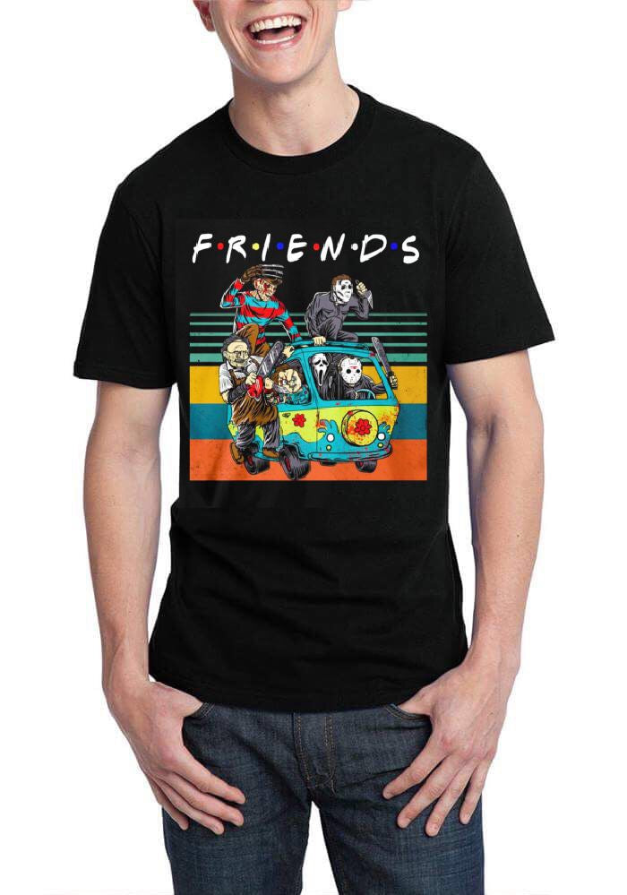 Serial Killer Friends Black T-Shirt Hoodie, Sweatshirt | PureTeeCo.com