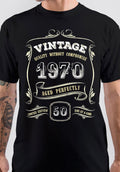 Vintage 1970 50th Birthday T-Shirt Hoodie, Sweatshirt | PureTeeCo.com