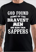 God Found Bravest Men And Made Them Sappers T-Shirt Hoodie, Sweatshirt | PureTeeCo.com