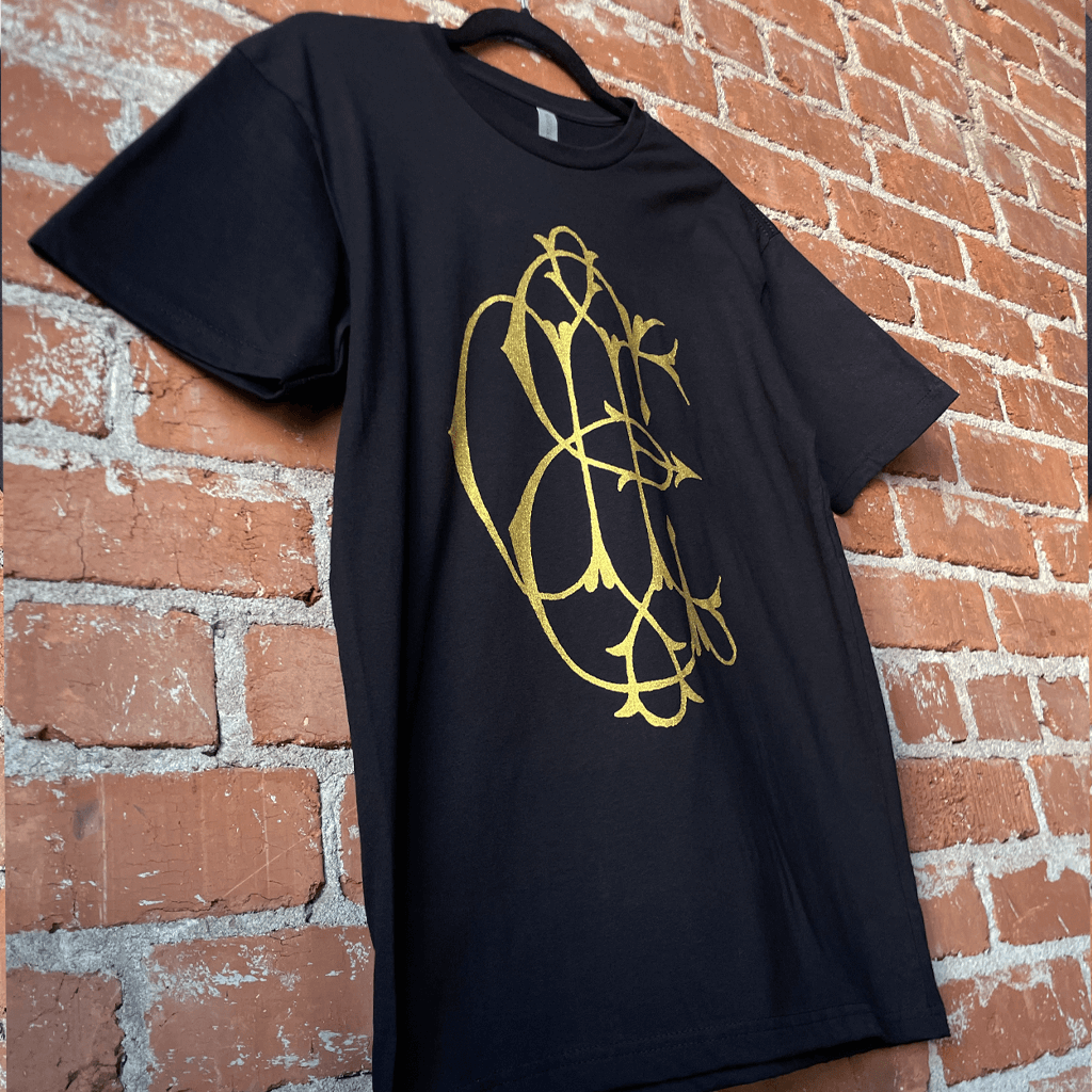 Monogram Black T-Shirt Hoodie, Sweatshirt | PureTeeCo.com (Image 4)