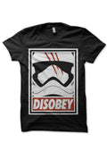 Disobey Black Half Sleeve T-Shirt Hoodie, Sweatshirt | PureTeeCo.com