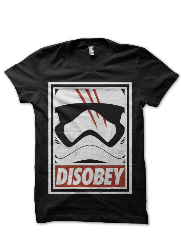Disobey Black Half Sleeve T-Shirt Hoodie, Sweatshirt | PureTeeCo.com