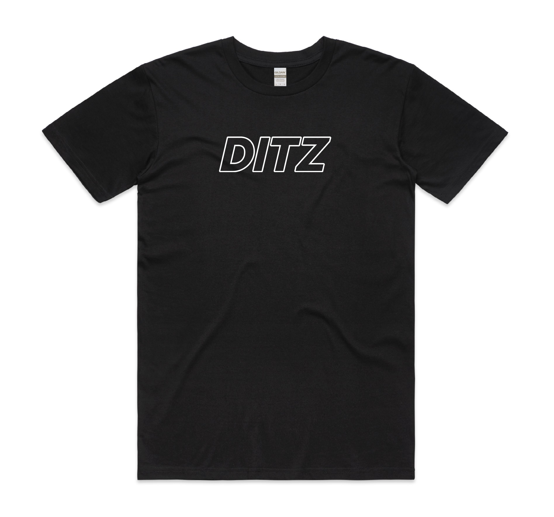 DITZ Logo Black T-Shirt Hoodie, Sweatshirt | PureTeeCo.com