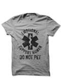 DO NOT PET Emotional Support Human Grey T-Shirt Hoodie, Sweatshirt | PureTeeCo.com