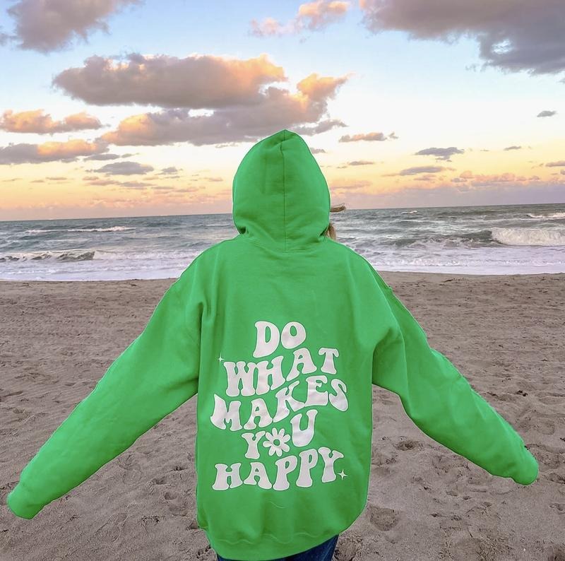 DO WHAT MAKES YOU HAPPY HOODIE (Hoodie Sweatshirt, Unisex Fit, Causal Sweatshirt Unisex Jumper)) T-Shirts | PureTeeCo.com