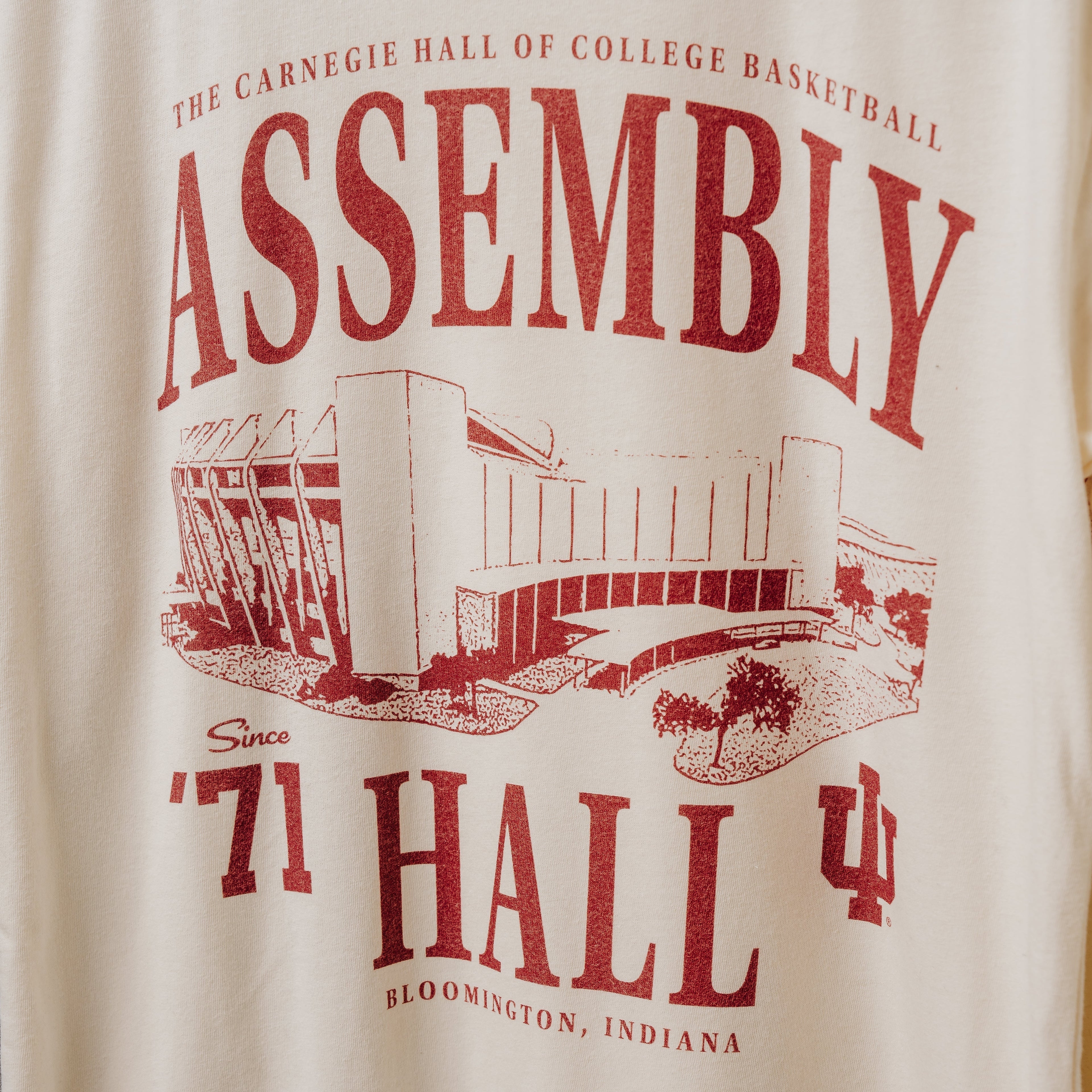 IU Assembly Hall 1971 Retro Tee Hoodie, Sweatshirt | PureTeeCo.com (Image 2)