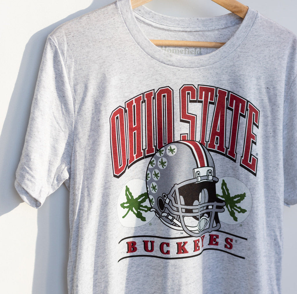 Ohio State Helmet Sticker Tee Style001 Hoodie, Sweatshirt | PureTeeCo.com (Image 3)