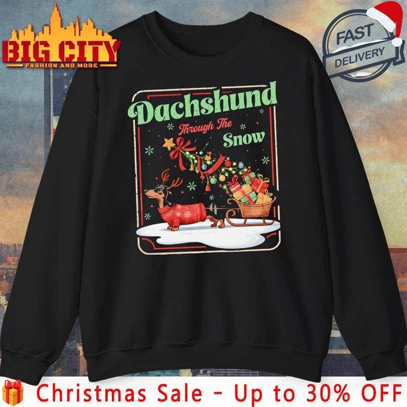 Dachshund Through The Snow Christmas 2025 shirt