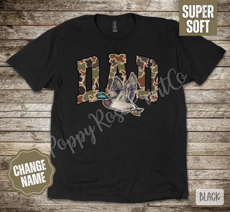 Dad Duck Gildan TShirt, Father's Day, Hunting Shirt, Men's Camo Tee, Gift for Him Hoodie, Sweatshirt | PureTeeCo.com