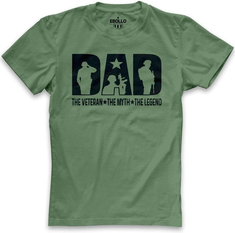 Dad Shirt | Dad The Veteran The Myth The Legend, Hunting Tshirt, Fathers Day Gift, Funny Shirt Men, Gift for Veteran,...