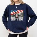 Daddy's Home Sweatshirt, President 2024 Crewneck, President 47 Long Sleeves Pullover, Trummp Sweater, MAGA Crewneck...