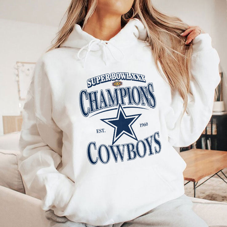 Dak Prescott wearing Dallas Cowboys 1960 Super Bowl XXX Champions T Shirt