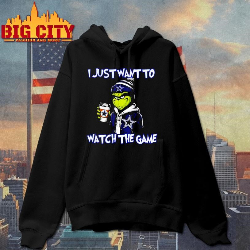 Dallas Cowboys Grinch I just want to watch the game Christmas shirt