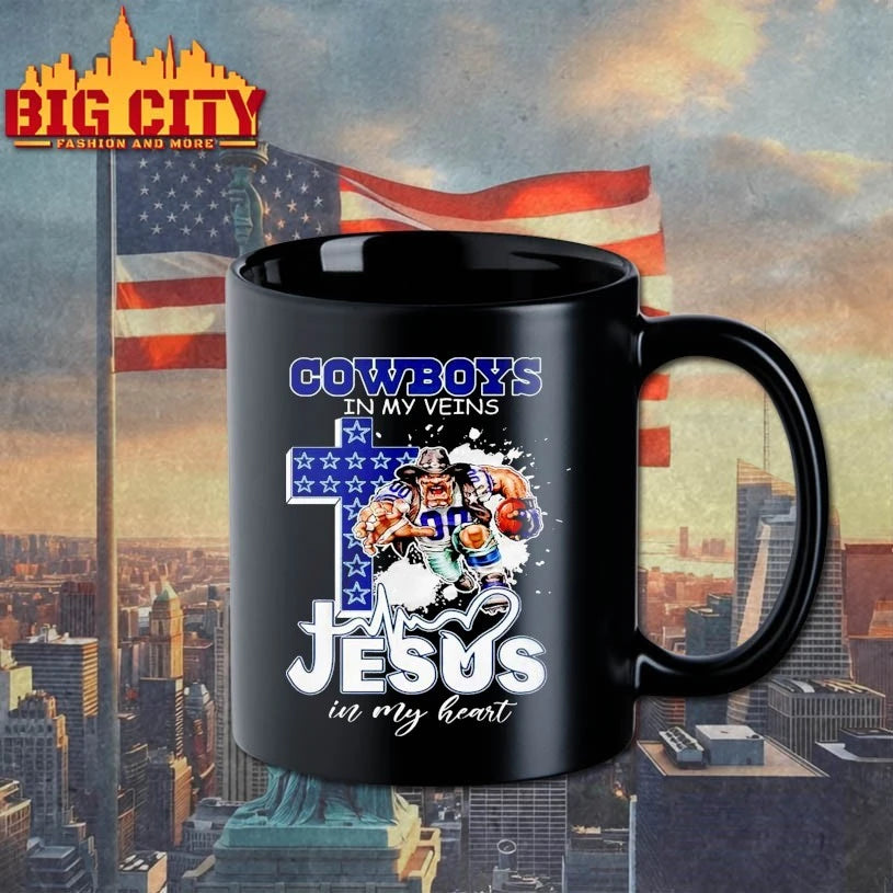 Dallas Cowboys In My Veins Jesus In My Heart 2025 shirt