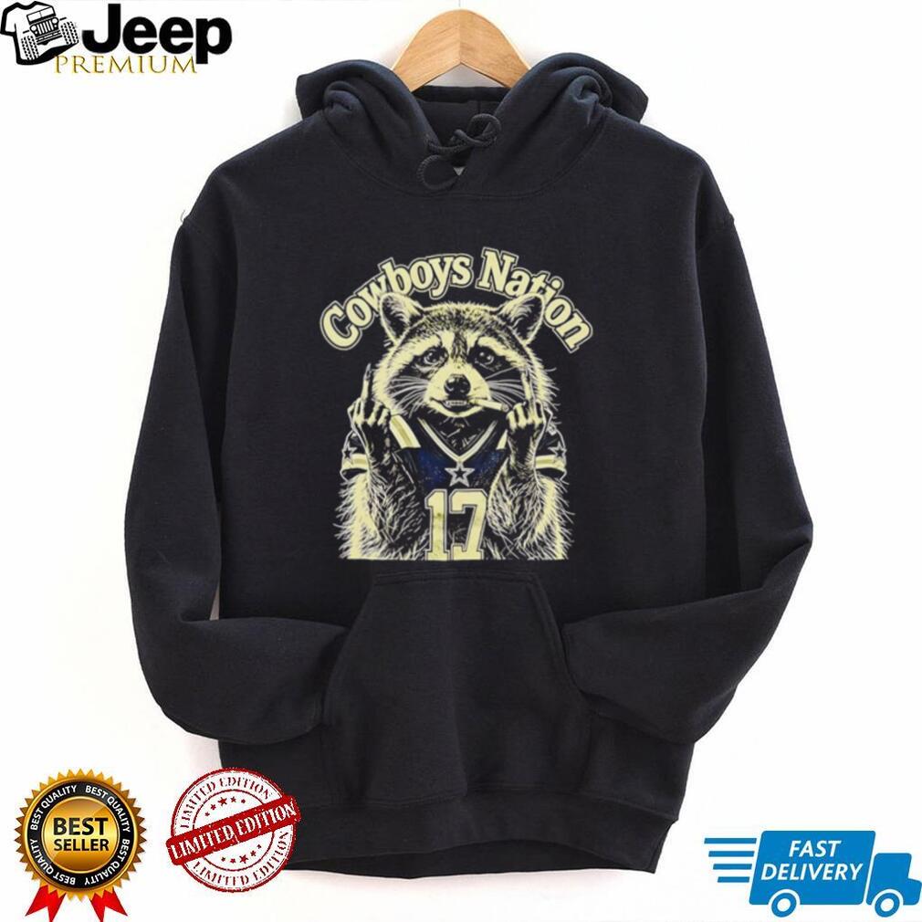Dallas Cowboys Raccoon Smoking middle finger and smoking Humor shirt