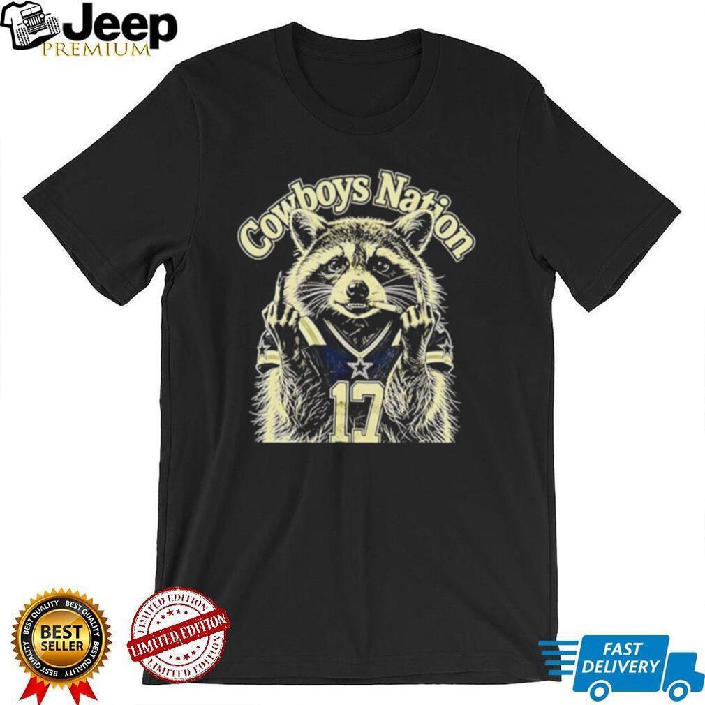 Dallas Cowboys Raccoon Smoking middle finger and smoking Humor shirt