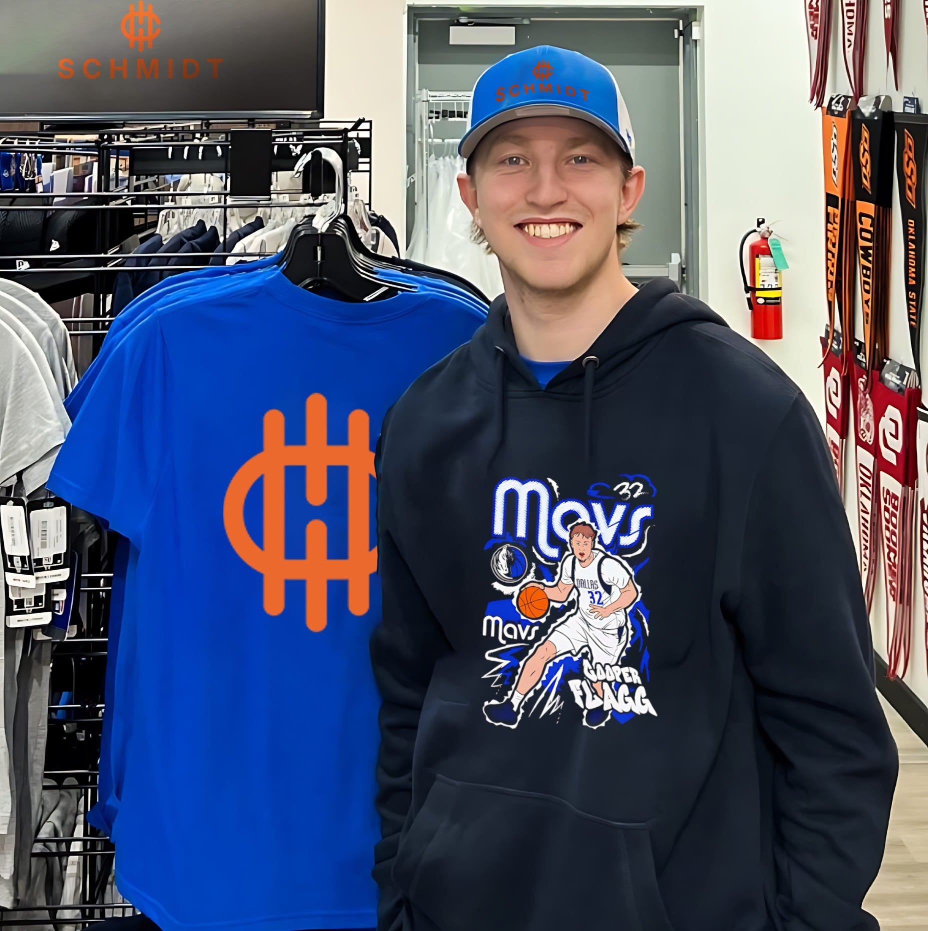 Dallas Mavericks Cooper Flagg comic style graphic shirt