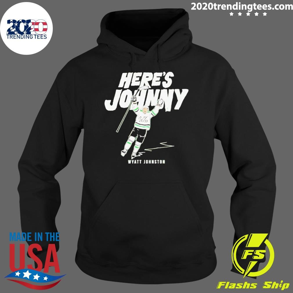 Dallas Stars Wyatt Johnston Here’s Johnny Signature Shirt