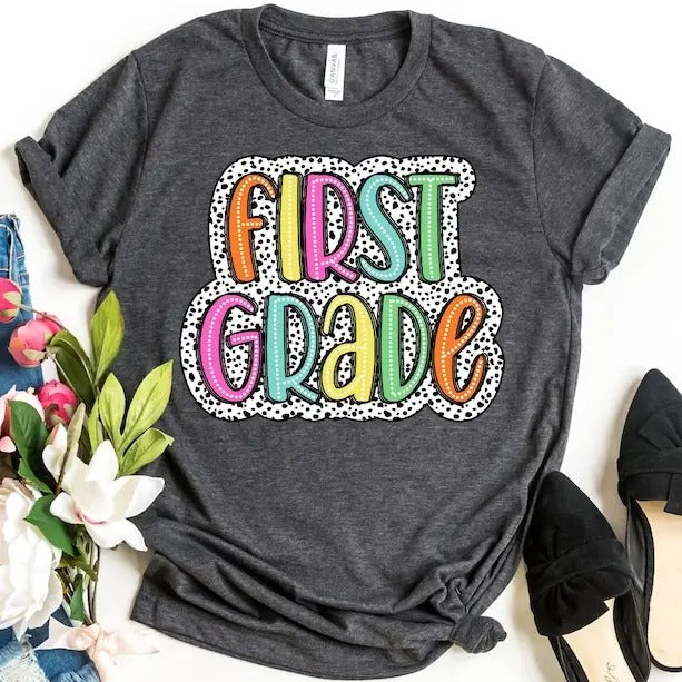 Dalmatian First Grade Teacher Shirt, Teacher Shirts, Back to School Shirt, Gift for Teacher, Teacher Appreciation, First...