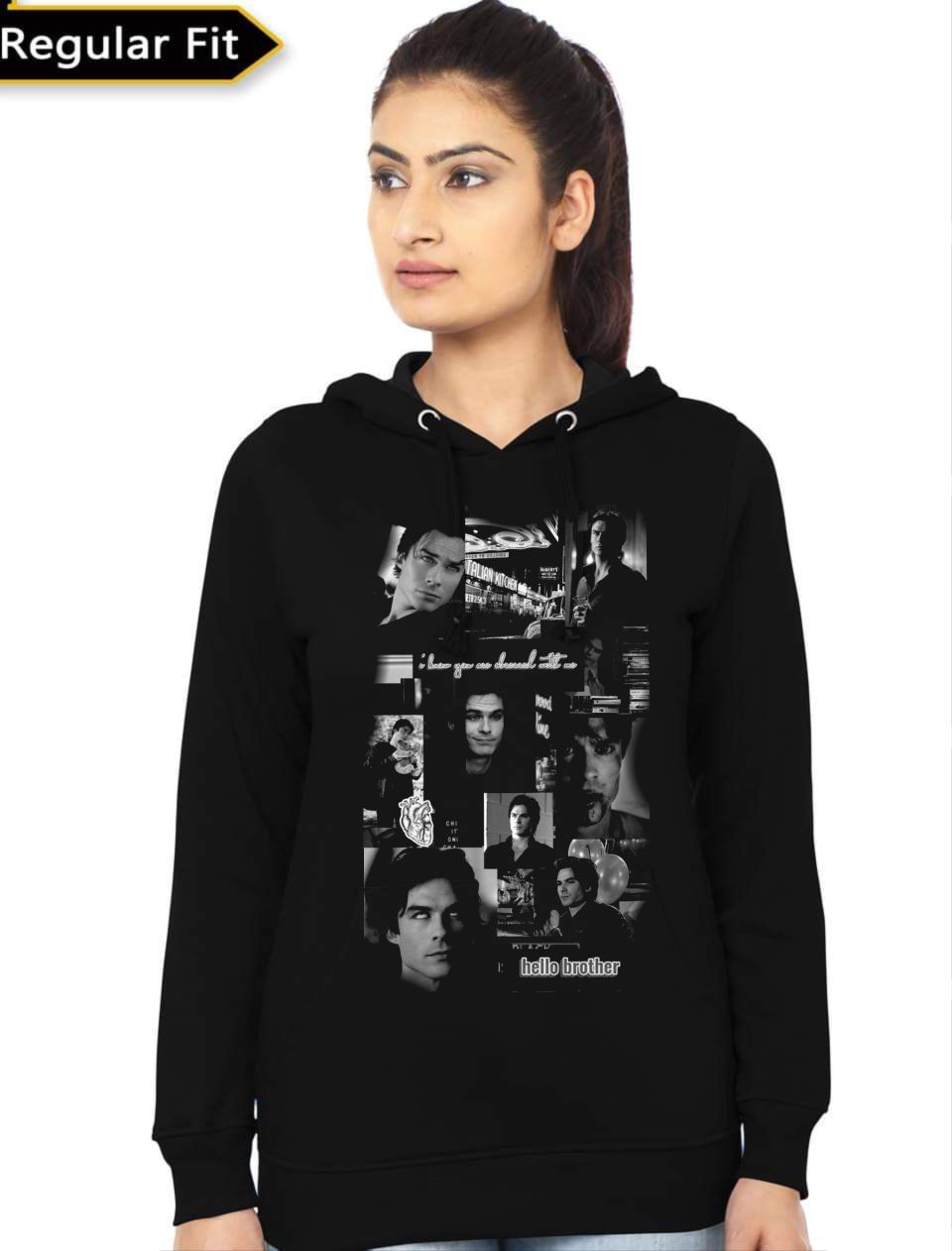 Damon Salvatore Girls Hoodie T-Shirts, Sweatshirt | PureTeeCo.com