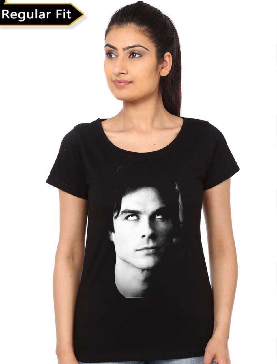 Damon Salvatore Girls T-Shirt Hoodie, Sweatshirt | PureTeeCo.com