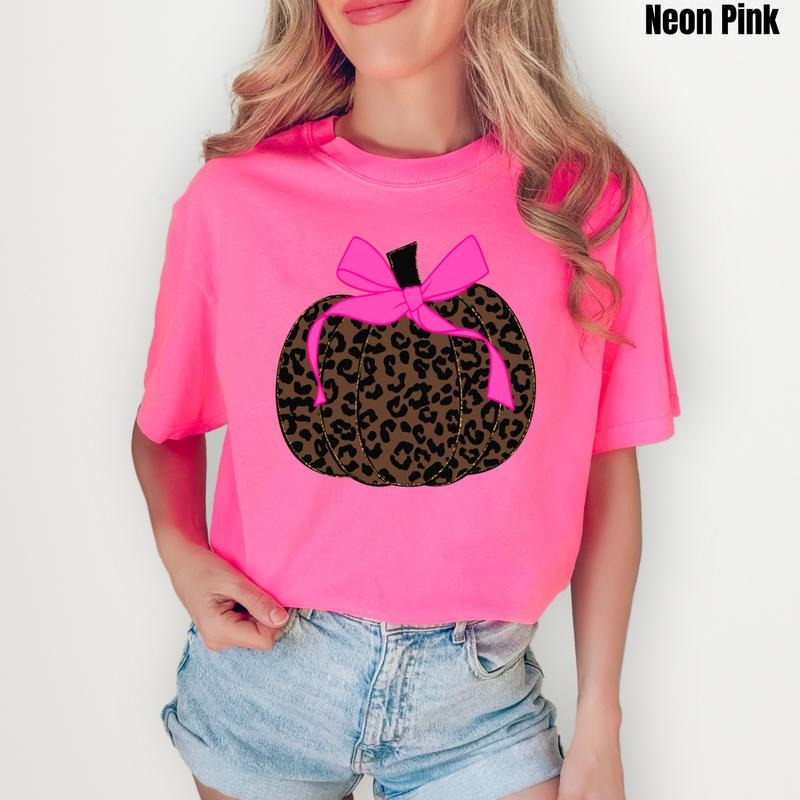 Dark Cheetah Pumpkin Comfort Colors T-Shirt 'NLB' Hoodie, Sweatshirt | PureTeeCo.com