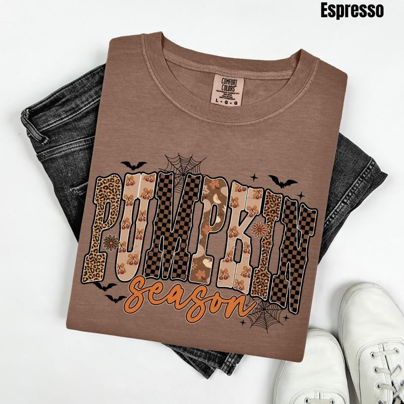Dark Mix Pumpkin Season Comfort Colors T-Shirt 'NLB' Hoodie, Sweatshirt | PureTeeCo.com