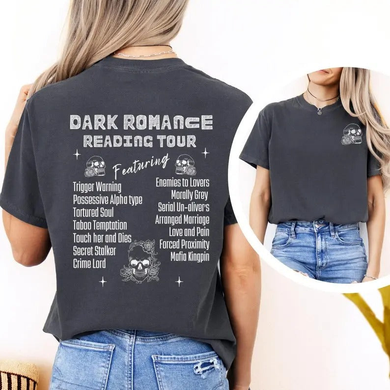 Dark Romance Reading Tour- Unisex T-Shirt - booktok - bookish - dark romance - smut - society - ritual