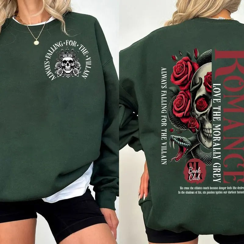 Dark Romance Sweatshirt, Morally Grey Hoodie, Book Lovers Gifts, Romantasy Shirt, Readers, Book Nerds, Bookworm Unisex...