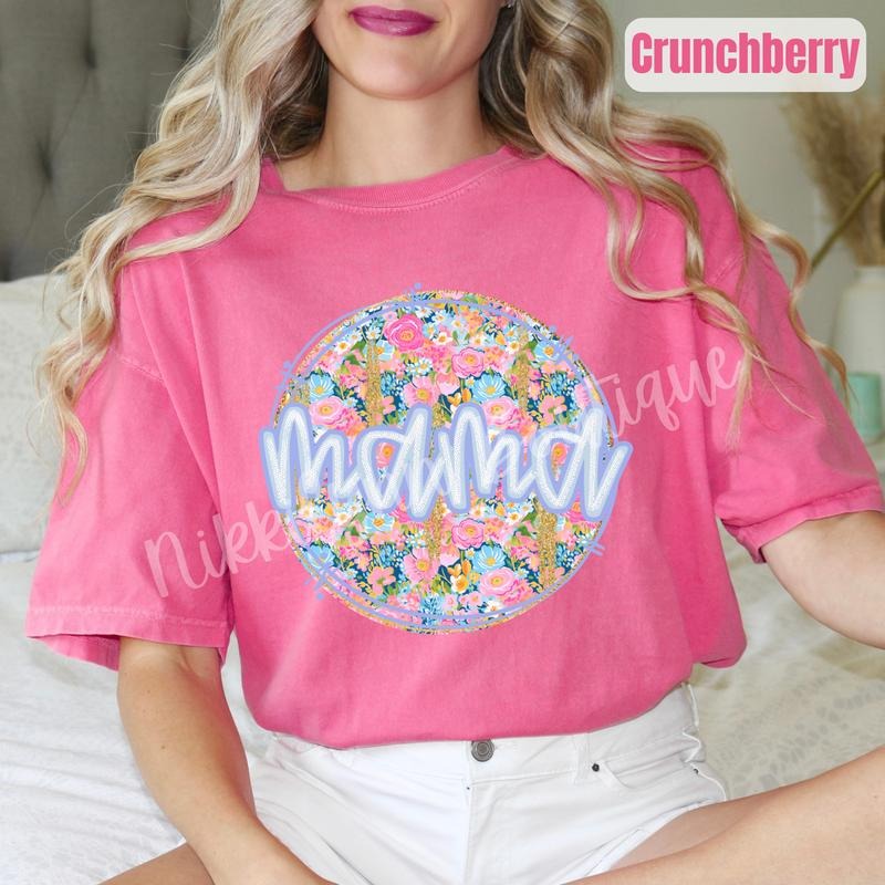 Darling Flower Mama Comfort Colors T-Shirt 'NLB' Hoodie, Sweatshirt | PureTeeCo.com