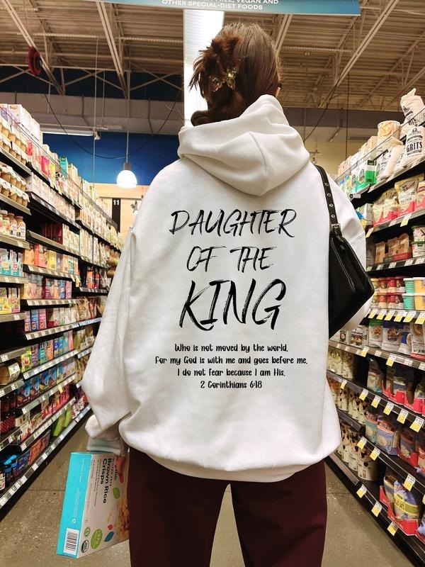 Daughter Of The King Apparel, 2 Corinthians 6:18 Hoodie, Women's Aesthetic Bible Verse Sweater, Christian Clothing...