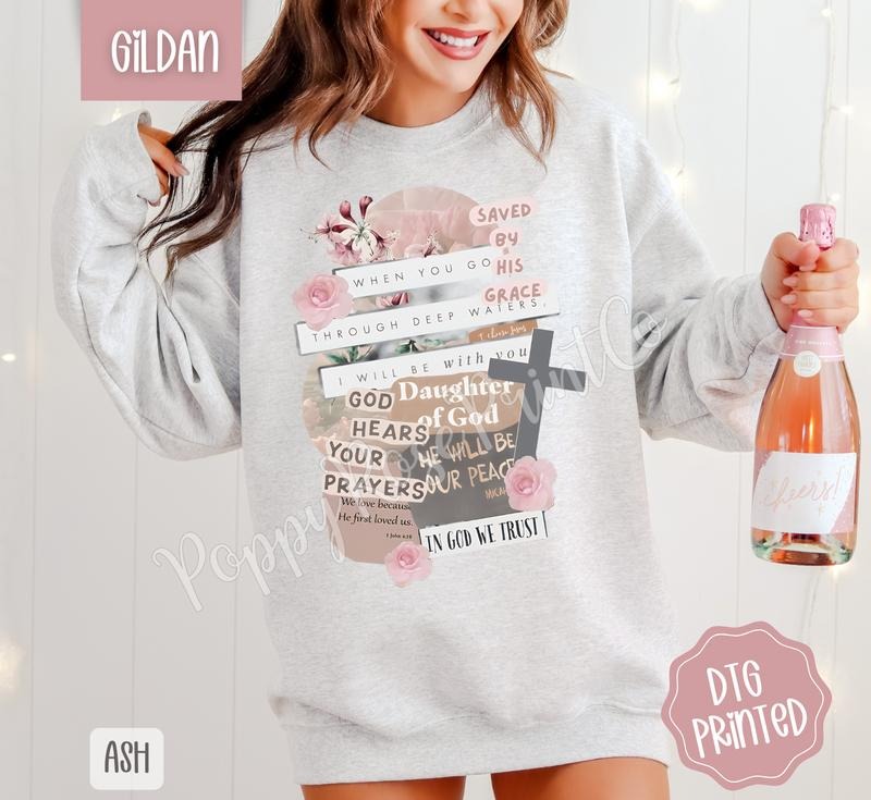 Daughter of God Sweatshirt, Women's Religious Sweatshirt T-Shirts, Hoodie | PureTeeCo.com