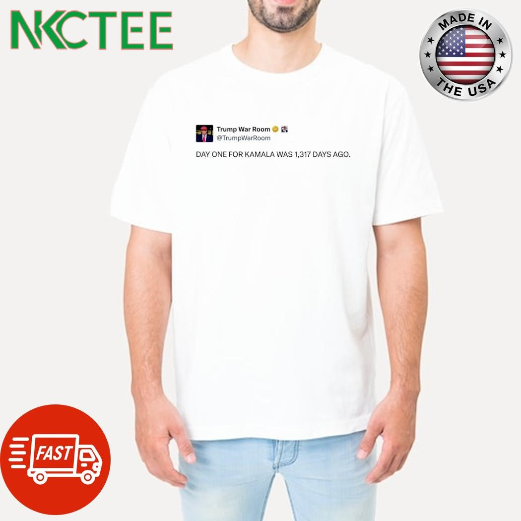 Day one for Kamala Harris was 1317 days ago shirt