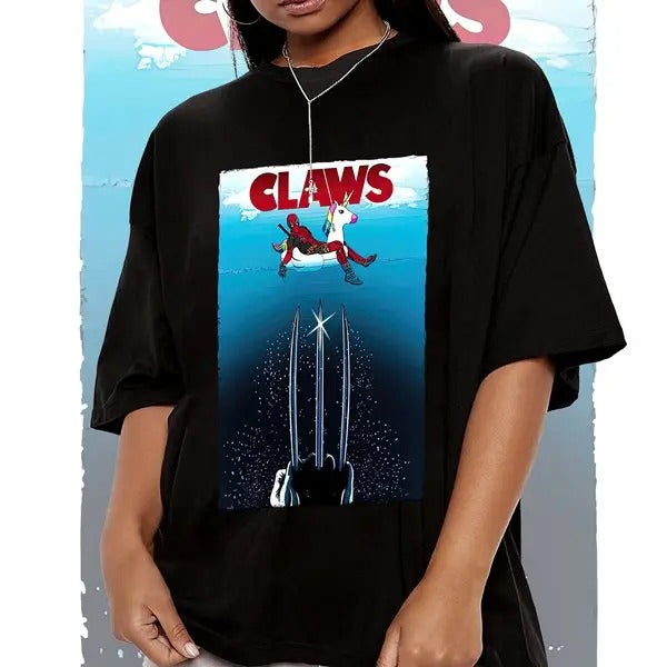 Deadpool And Wolverine Jaws Movie Style Shirt | Deadpool And Wolverine Claws Shirt | Deadpool 3 Shirt | Superhero Shirt...