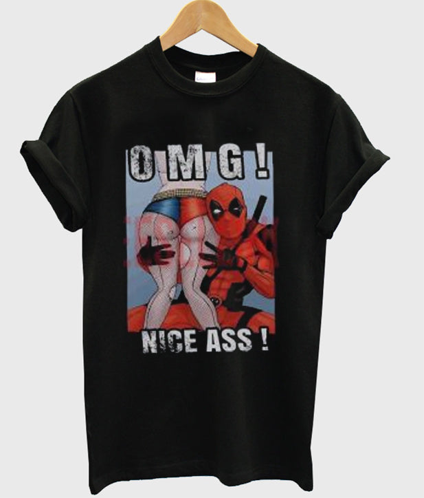 Deadpool omg nice ass T Shirt Hoodie, Sweatshirt | PureTeeCo.com