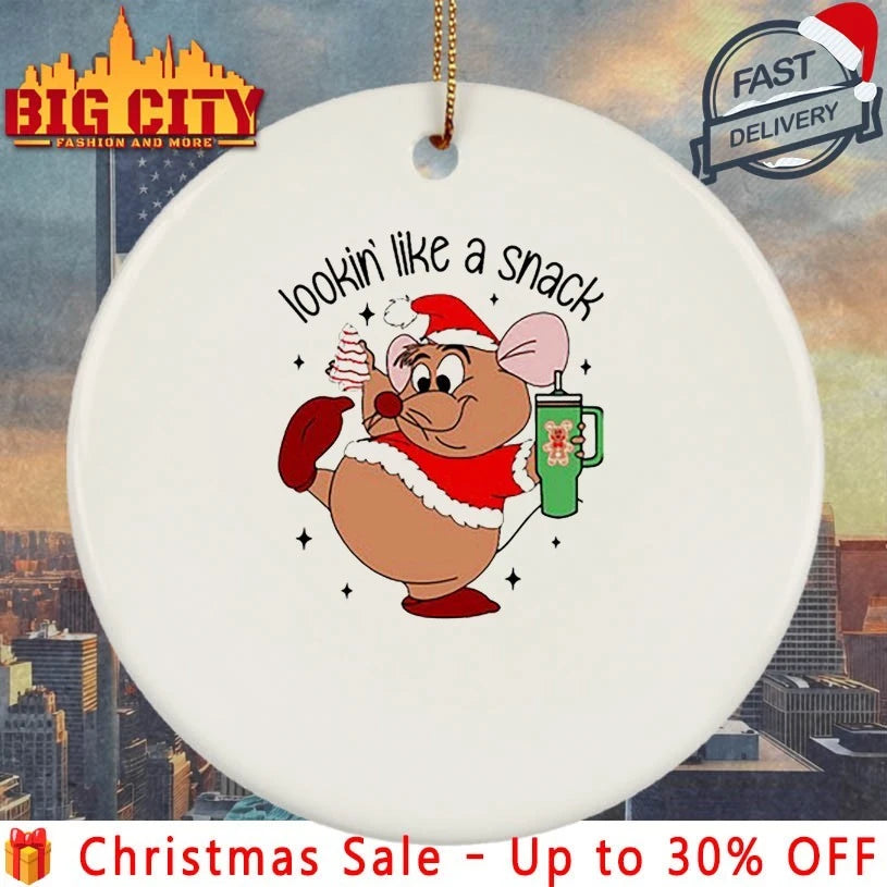 Deanna Looking Like A Snack Christmas Cartoon Mouse Fat Rat shirt