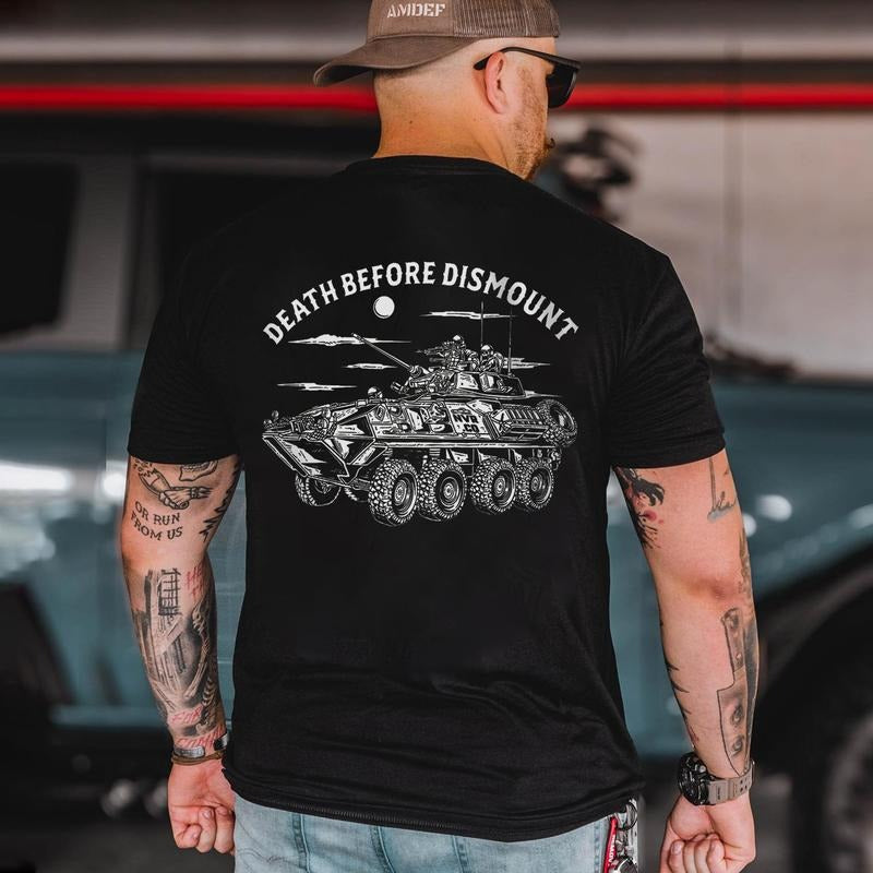Death Before Dismount Printed Men's T-shirt Gifts for the Man of Character,Merch gift Hoodie, Sweatshirt | PureTeeCo.com