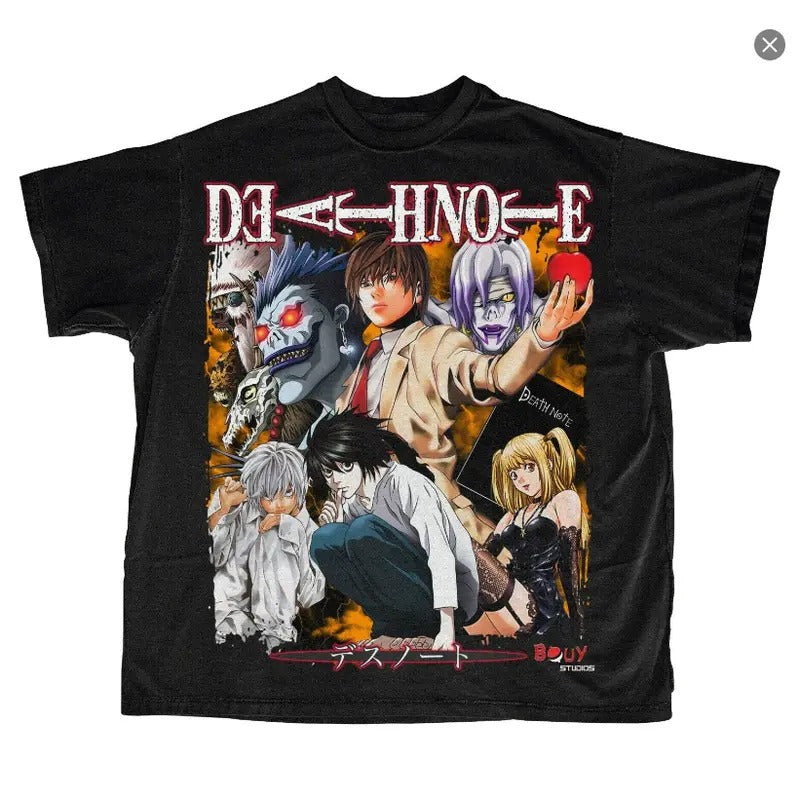Death Note Vintage Bootleg Style Graphic Anime T-Shirt,y2k anime tee Hoodie, Sweatshirt | PureTeeCo.com