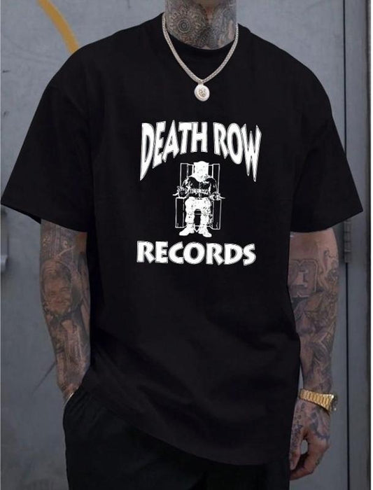 Death Row Records Shirt, Rap Music T Shirt, Music Band T Shirt , Naughty Clothes Men, Merch Gift Casual Breathable Menswear Classic Fabric