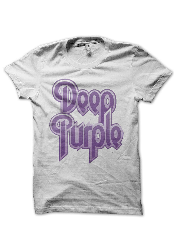 Deep Purple White Half Sleeve T-Shirt Hoodie, Sweatshirt | PureTeeCo.com