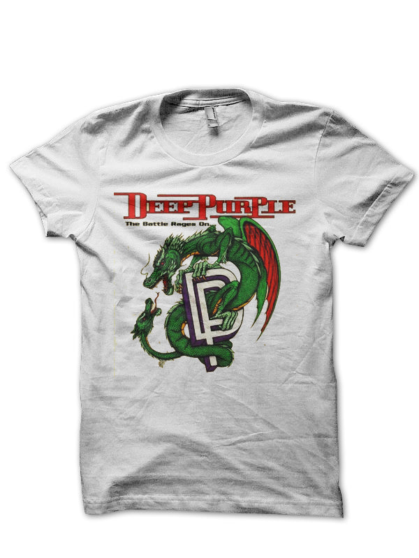 Deep Purple White Half Sleeve T-Shirt Style003 Hoodie, Sweatshirt | PureTeeCo.com