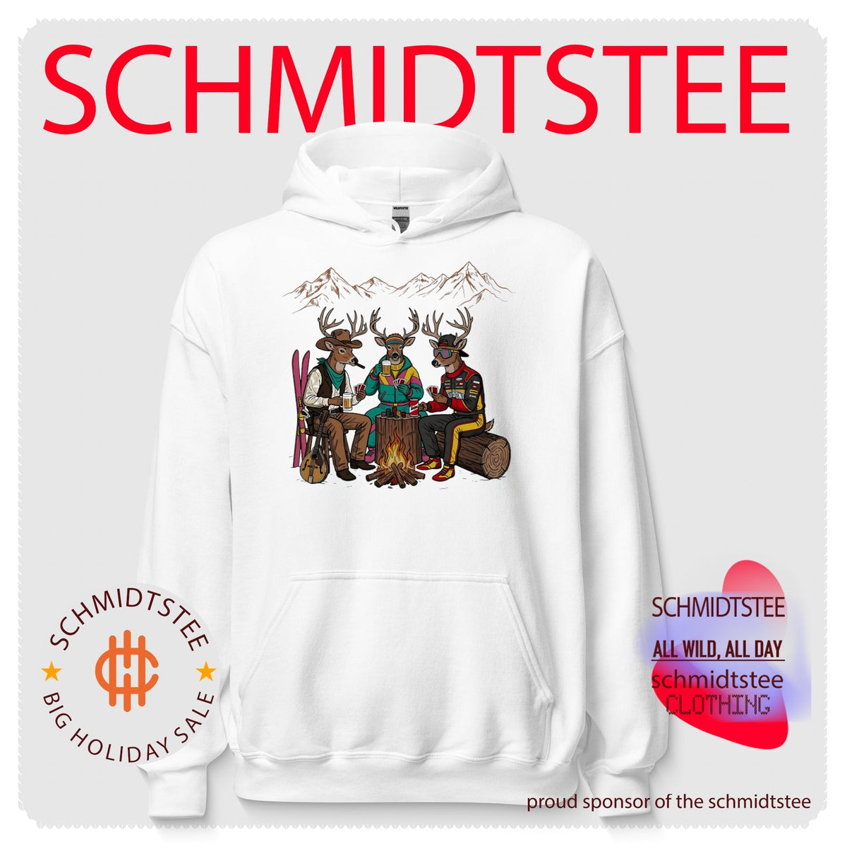 Deer camping illustration shirt