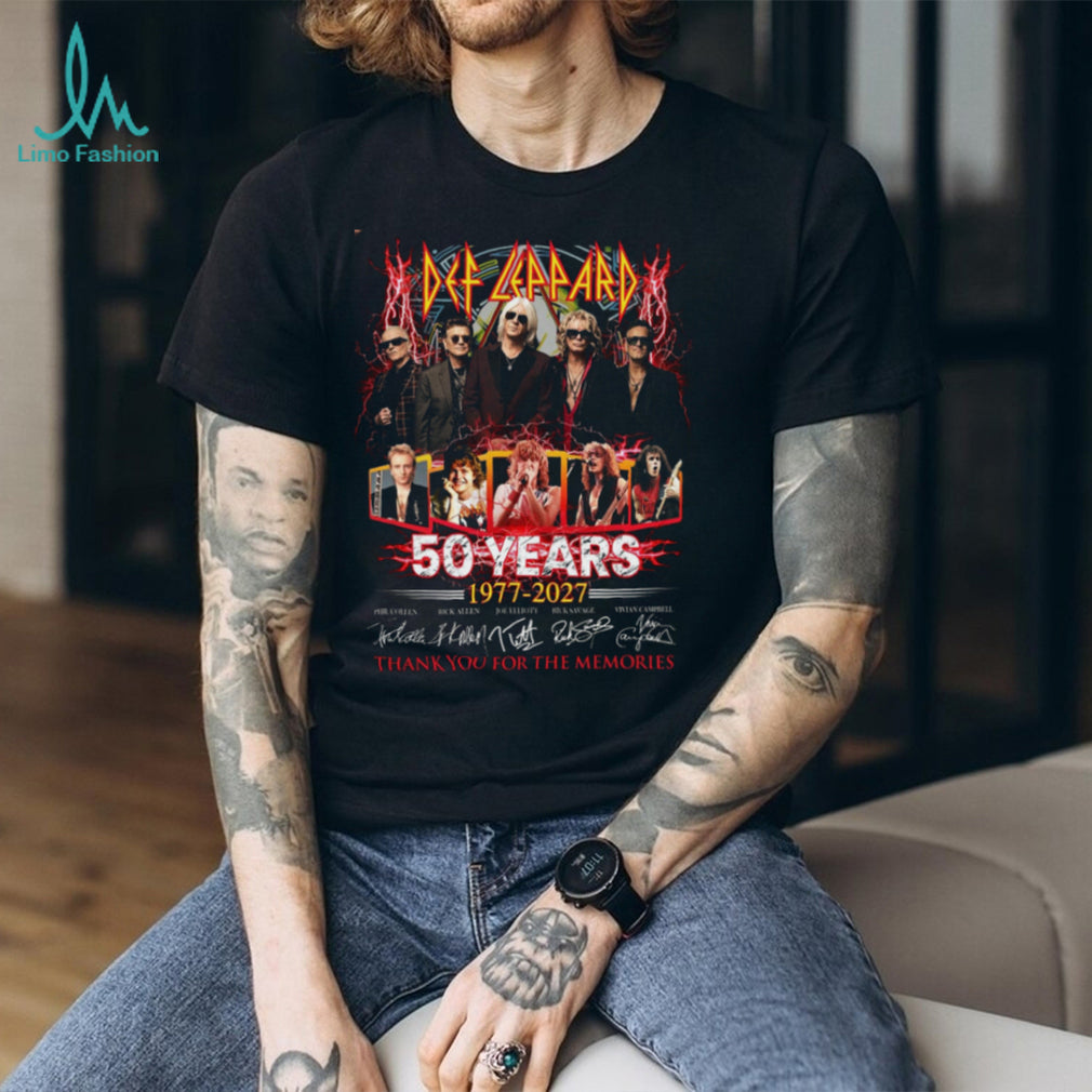 Def Leppard 50 Years 1977 2027 Band Members Tour Signatures Shirt