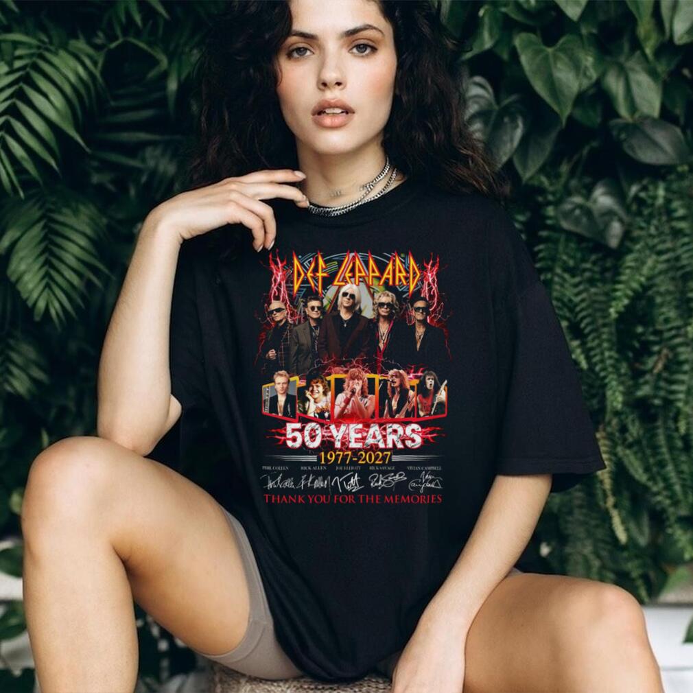 Def Leppard 50 Years 1977 2027 Band Members Tour Signatures Shirt