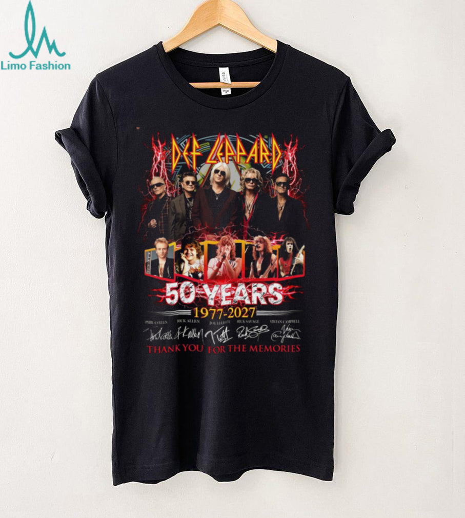 Def Leppard 50 Years 1977 2027 Band Members Tour Signatures Shirt